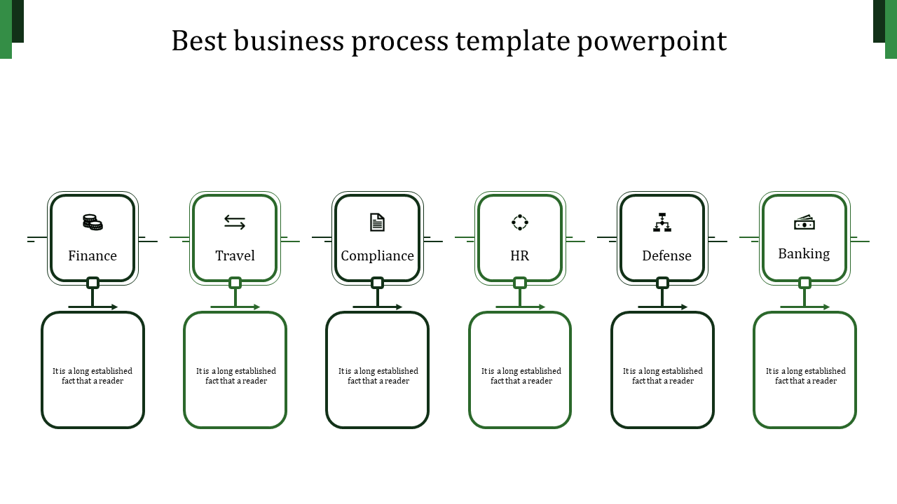 business process template powerpoint-6-green